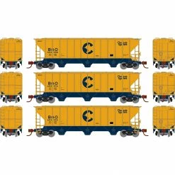 Athearn N PS 4427 Covered Hopper, B&O (3) for Freight Cars
