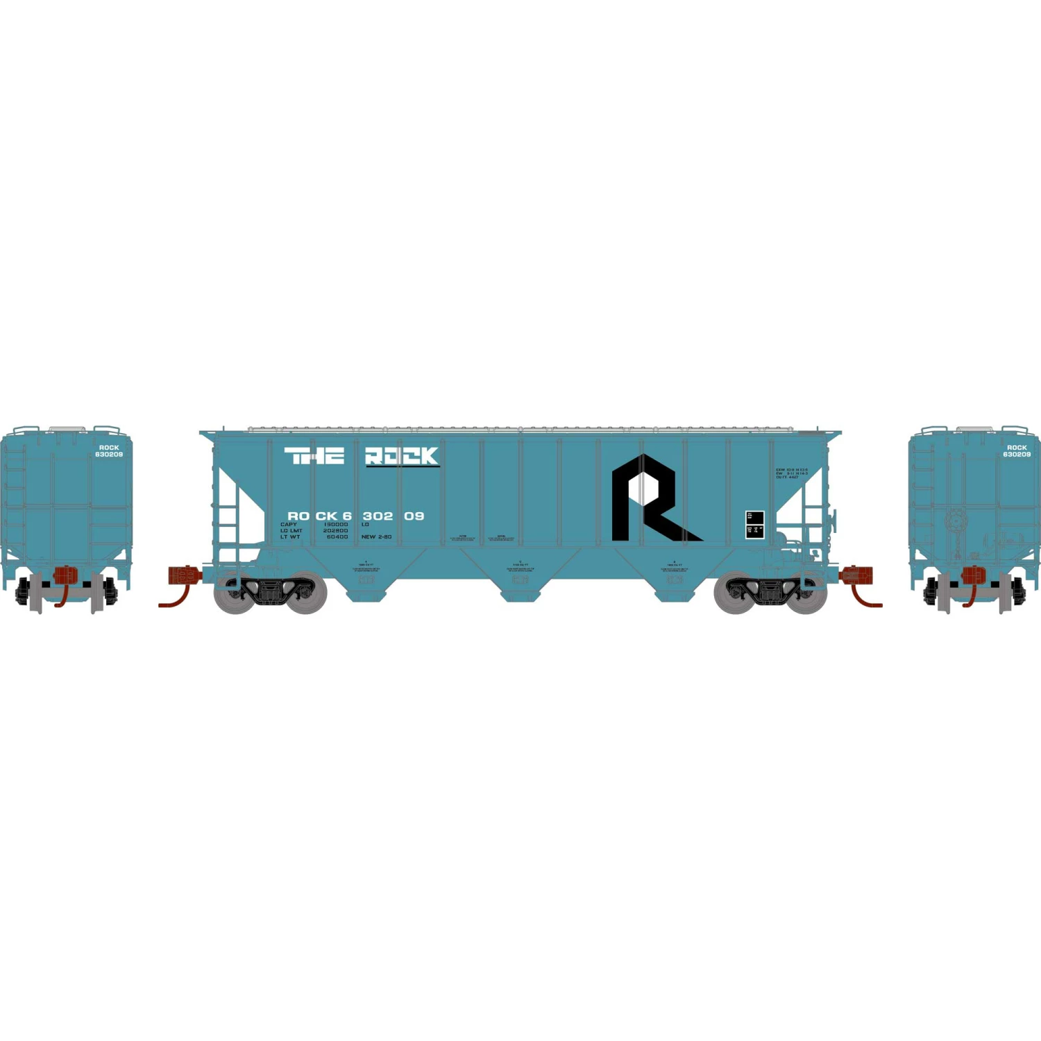 Athearn N PS 4427 Covered Hopper, ROCK #630209 for Freight Cars