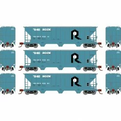 Athearn N PS 4427 Covered Hopper, ROCK (3) for Freight Cars