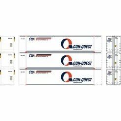 Athearn HO RTR 48' Container, Conquest #2 (3) for Freight Cars