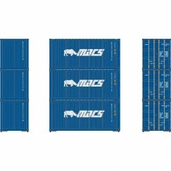 Athearn HO RTR 20' Corrugated Container, MOCU #2 (3) for Freight Cars