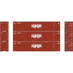 Athearn HO RTR 45' Container, HMM/KOBC #1 (3) for Freight Cars