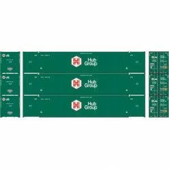 Athearn HO RTR 53' CIMC Container,HUB Group/Green Paint(3) for Freight Cars
