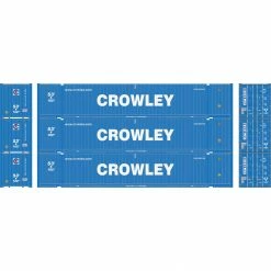 Athearn HO RTR 53' Jindo Container, Crowley #2 (3) for Vehicles & Containers