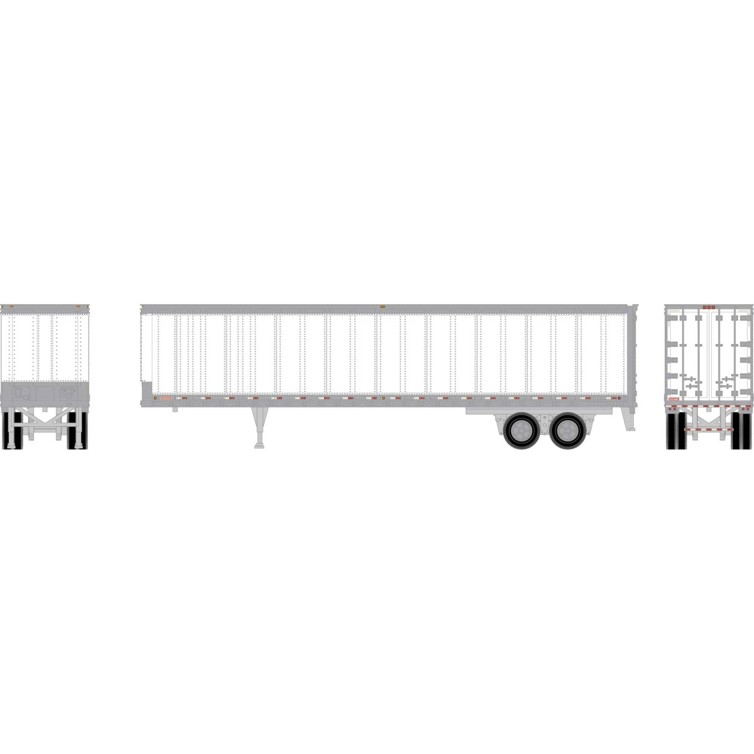 Athearn HO 45' Smooth Side Trailer, White for Vehicles & Containers