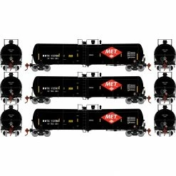 Athearn HO 30,000-Gallon Ethanol Tank, MWTX #3 (3) for Freight Cars