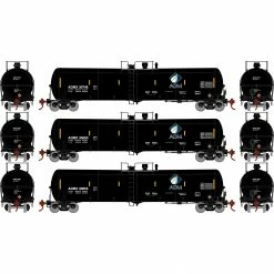 Athearn HO 30,000-Gallon Ethanol Tank, ADMX #1 (3) for Freight Cars