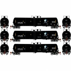 Athearn HO 30,000-Gallon Ethanol Tank, ADMX #2 (3) for Freight Cars