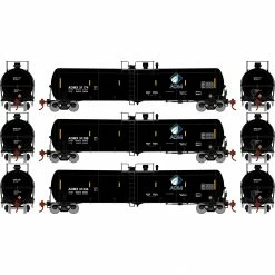 Athearn HO 30,000-Gallon Ethanol Tank, ADMX #3 (3) for Freight Cars