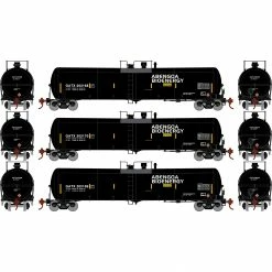 Athearn HO 30,000-Gallon Ethanol Tank, GATX #2 (3) for Freight Cars