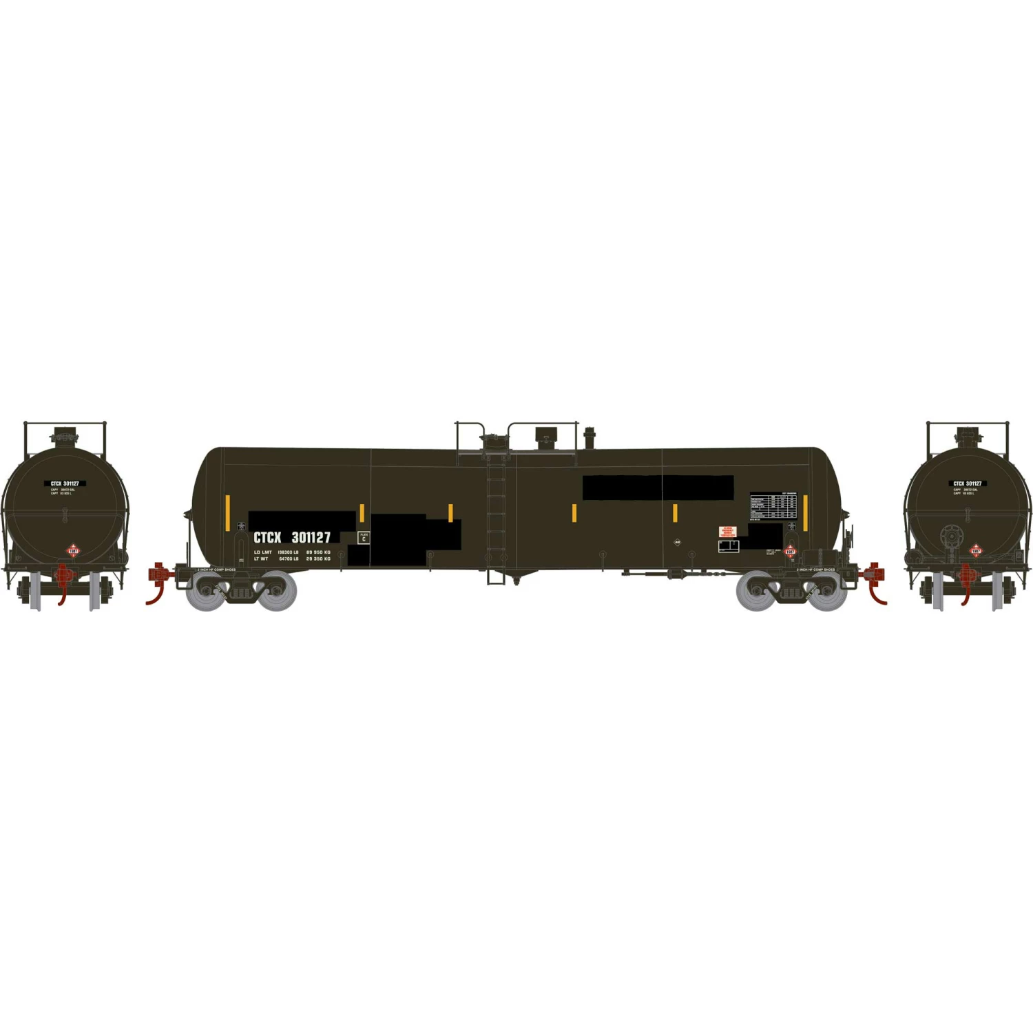 Athearn HO 30,000-Gallon Ethanol Tank, CTCX #301127 for Freight Cars