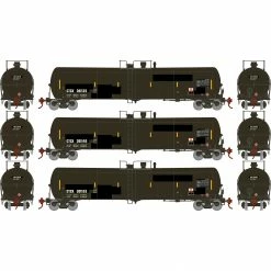 Athearn HO 30,000-Gallon Ethanol Tank, CTCX #1 (3) for Freight Cars
