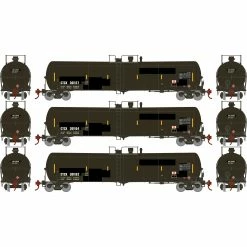 Athearn HO 30,000-Gallon Ethanol Tank, CTCX #2 (3) for Freight Cars