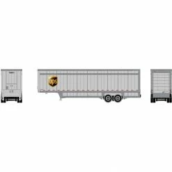 Athearn N 40' Drop Sill Parcel Trailer, UPS/Logo #708634 for Vehicles & Containers