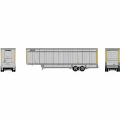 Athearn N 40' Drop Sill Parcel Trailer, UPS/Yellow #80672 for Vehicles & Containers