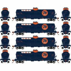 Athearn HO 1-Dome Tank, Union Oil/UOCX (4) for Freight Cars
