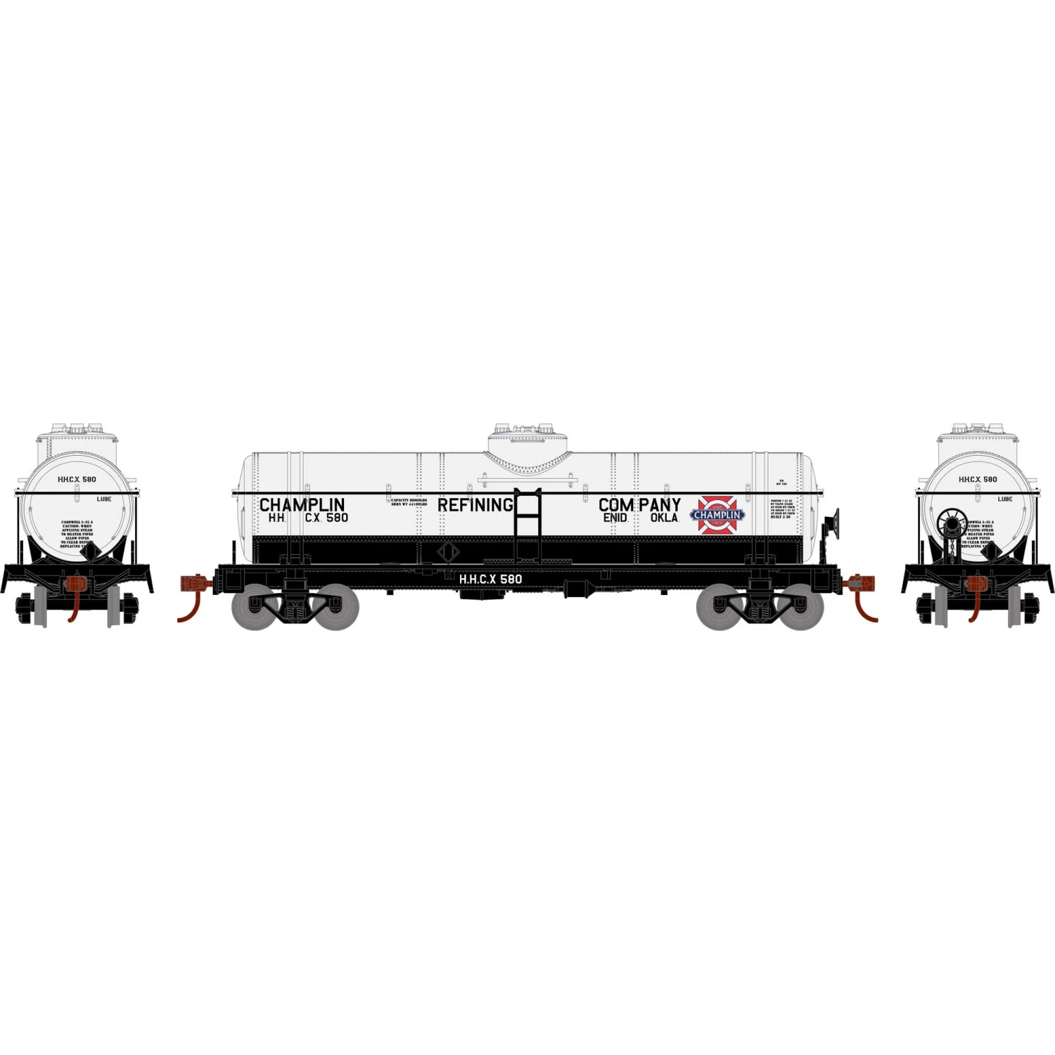 Athearn HO 1-Dome Tank, Champlin/HHCX #580 for Freight Cars