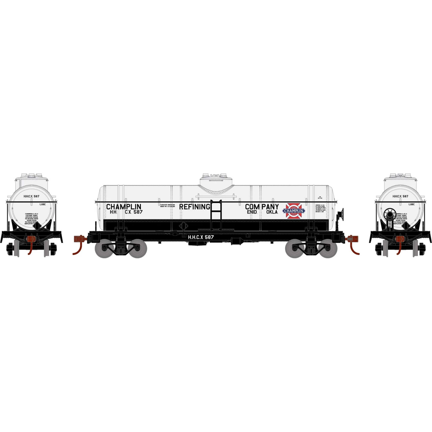 Athearn HO 1-Dome Tank, Champlin/HHCX #587 for Freight Cars