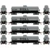 Athearn HO 1-Dome Tank, Bell Oil/SHPX #2 (4) for Freight Cars