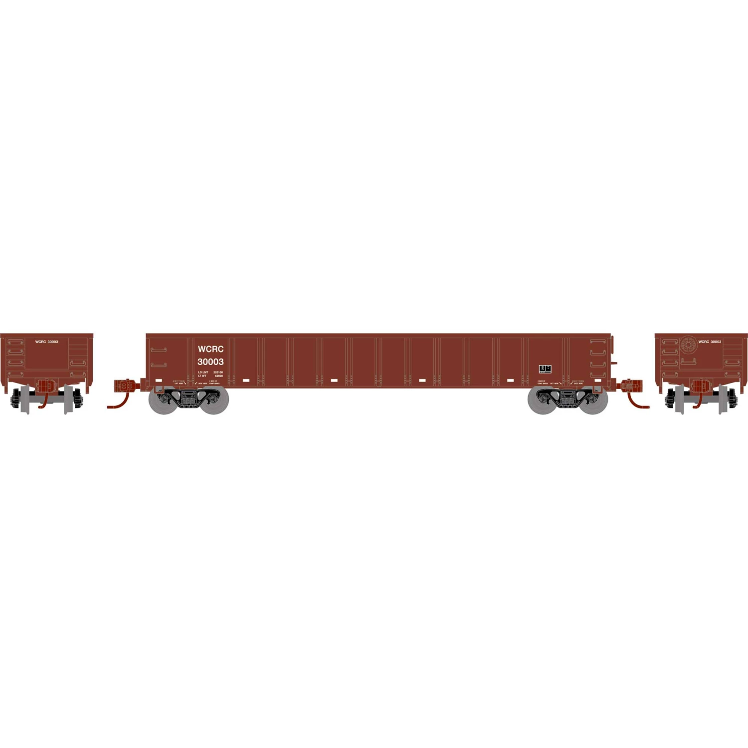 Athearn N 52' Mill Gondola, Washington Central #30003 for Freight Cars