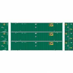 Athearn HO RTR 53' Stoughton Containers, EMP # 2 (3) for Vehicles & Containers