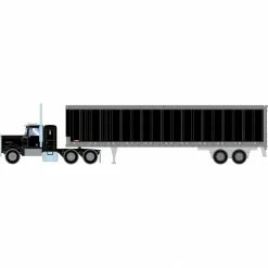 Athearn HO Kenworth Tractor & Trailer, Black for Vehicles & Containers