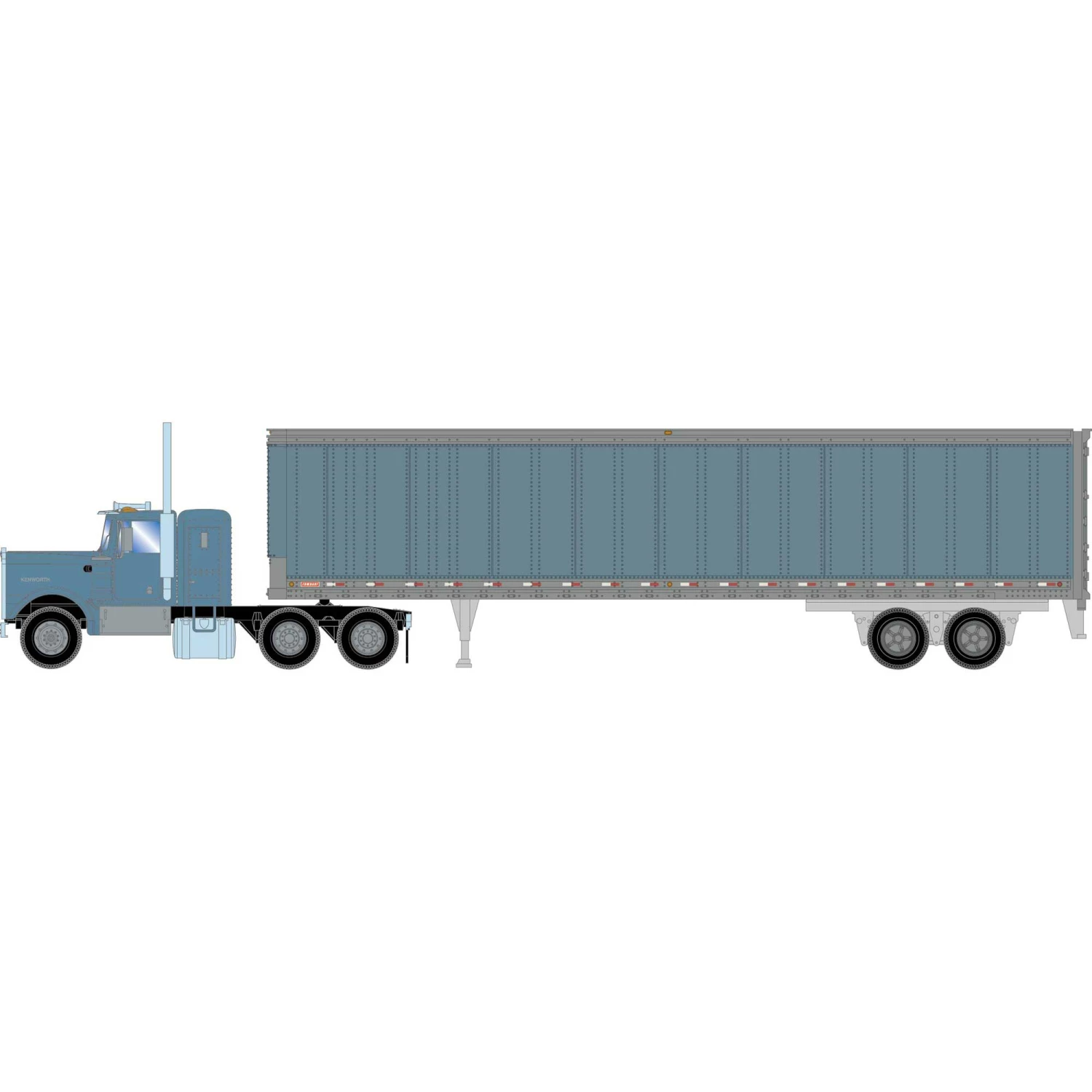 Athearn HO Kenworth Tractor & Trailer, Blue-Metallic for Vehicles & Containers