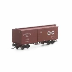 Athearn N 36' Old Time Wood Box, C&O #6355 for Freight Cars