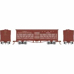 Athearn N 36' Old Time Stock Car, ATSF #52579 for Freight Cars