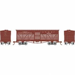 Athearn N 36' Old Time Stock Car, ATSF #52584 for Freight Cars