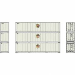 Athearn HO 40' Smooth Side Containers, AML #2 (3) for Vehicles & Containers