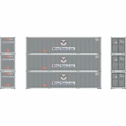Athearn HO 40' Smooth Side Containers, USLU #1 (3) for Vehicles & Containers