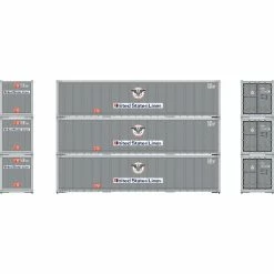 Athearn HO 40' Smooth Side Containers, USLU #2 (3) for Vehicles & Containers