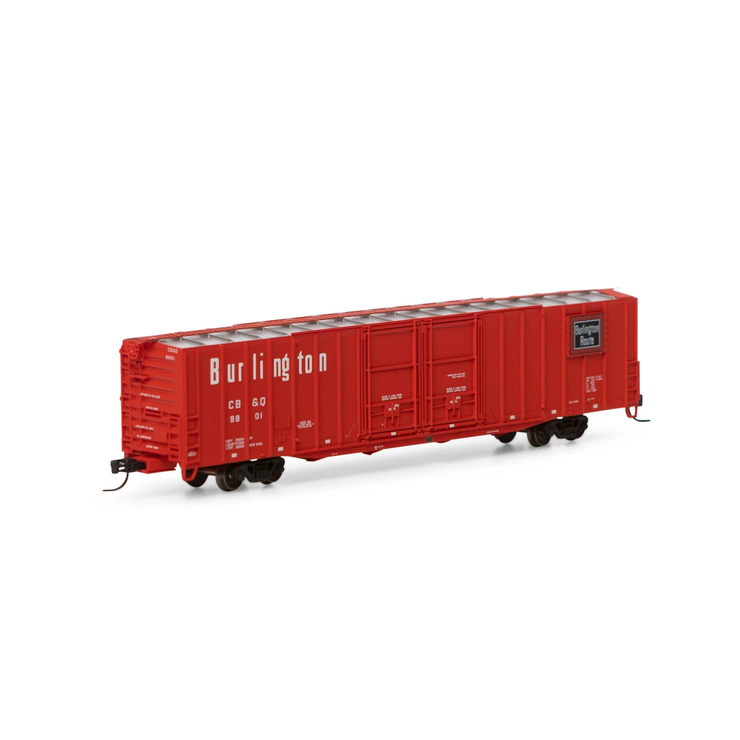 Athearn N 60' PS Auto Box, CB&Q #9801 for Freight Cars