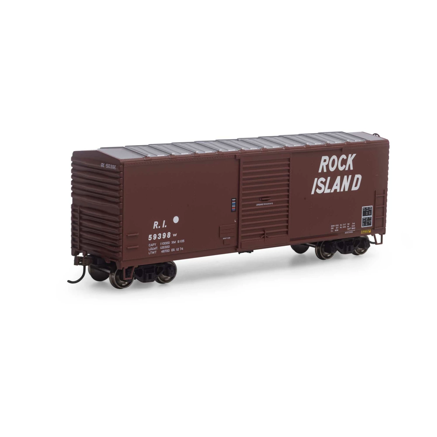 Athearn HO RTR 40' Modern Box, RI #59398 for Freight Cars