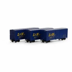 Athearn HO RTR 40' Modern Box, L&N (3) for Freight Cars