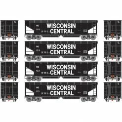Athearn HO RTR 40' Offset Ballast Hopper with Load, WC #1 (4) for Freight Cars