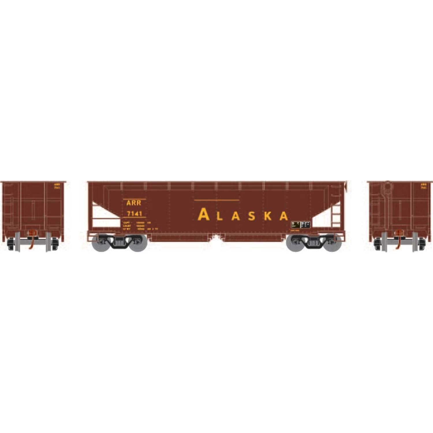 Athearn HO RTR 40' Offset Ballast Hopper with Load, ARR #7141 for Freight Cars