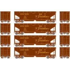 Athearn HO RTR 40' Offset Ballast Hopper with Load, UP #1 (4) for Freight Cars