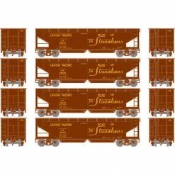 Athearn HO RTR 40' Offset Ballast Hopper with Load, UP #2 (4) for Freight Cars