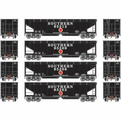 Athearn HO RTR 40' Offset Ballast Hopper with Load, SOU #1 (4) for Freight Cars