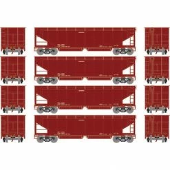 Athearn HO RTR 40' Offset Hopper with Load, Data/Brown No # (4) for Freight Cars