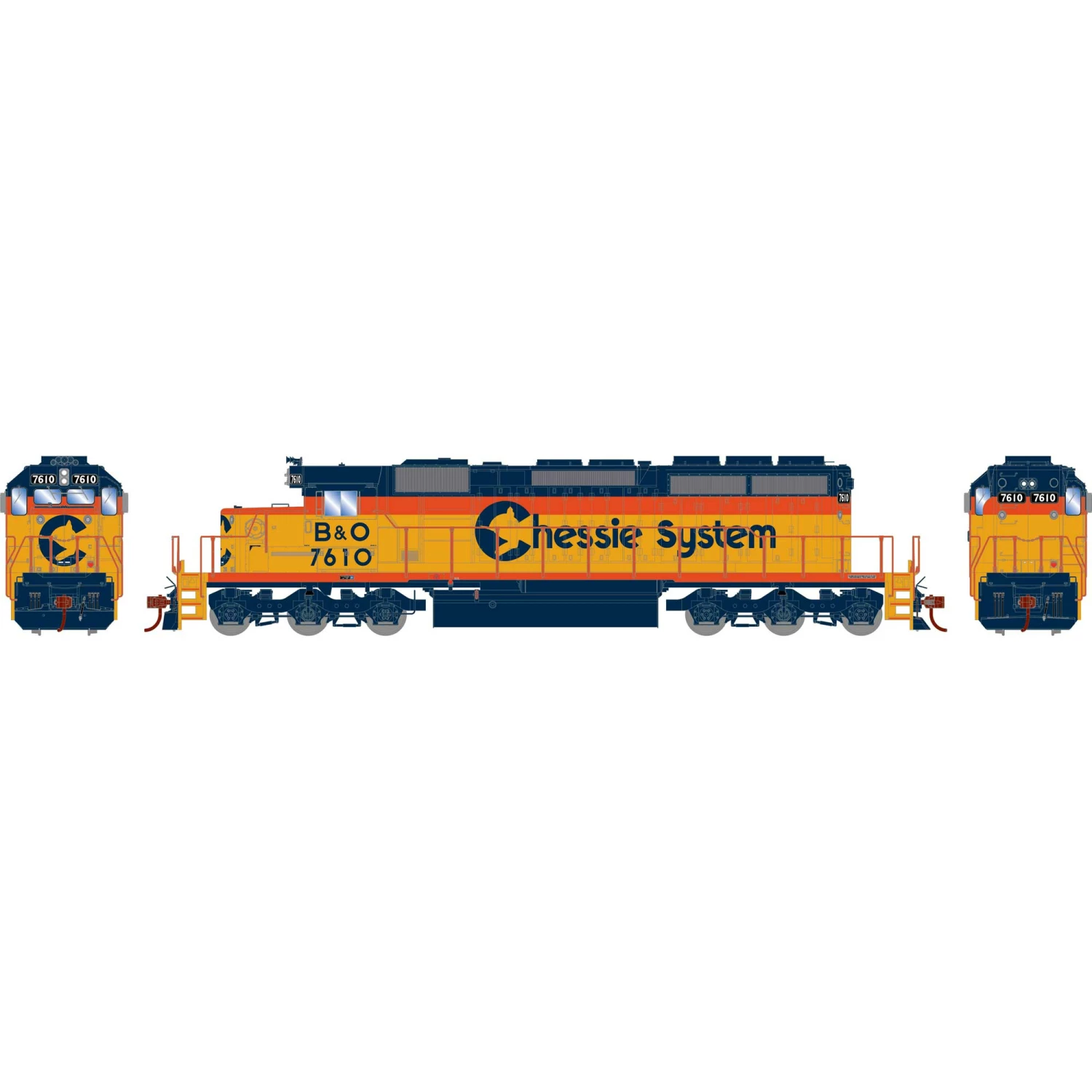 Athearn HO RTR SD40-2, B&O/Chessie #7610 for Locomotives