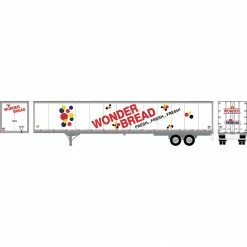 Athearn HO RTR 53' Wabash Plate Trailer, Wonder Bread #60942 for Vehicles & Containers
