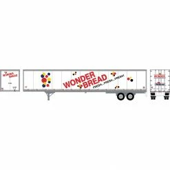 Athearn HO RTR 53' Wabash Plate Trailer, Wonder Bread #61384 for Vehicles & Containers