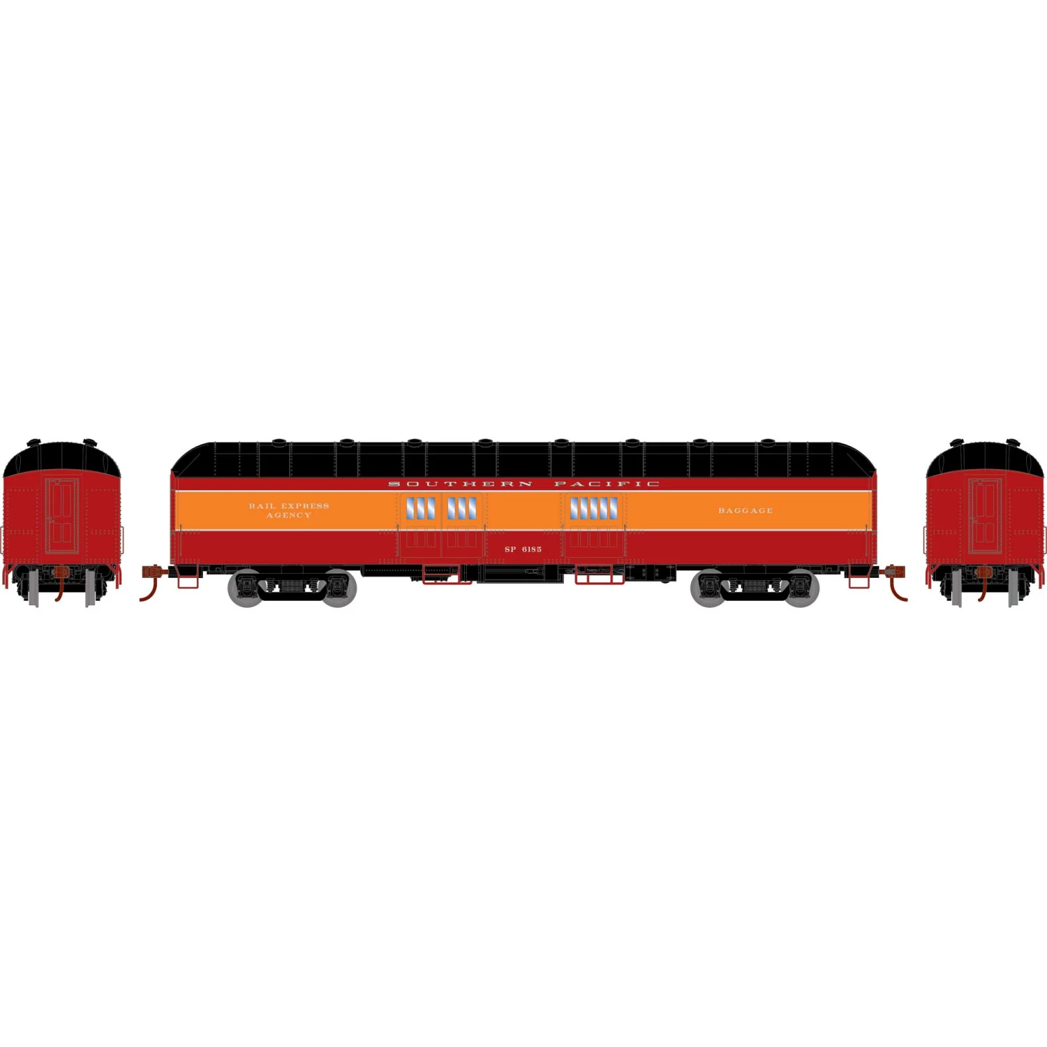 Athearn HO RTR Arch Roof Baggage, SP #6185 for Passenger Cars