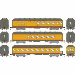 Athearn HO RTR Arch Roof Set, UP (3) for Passenger Cars