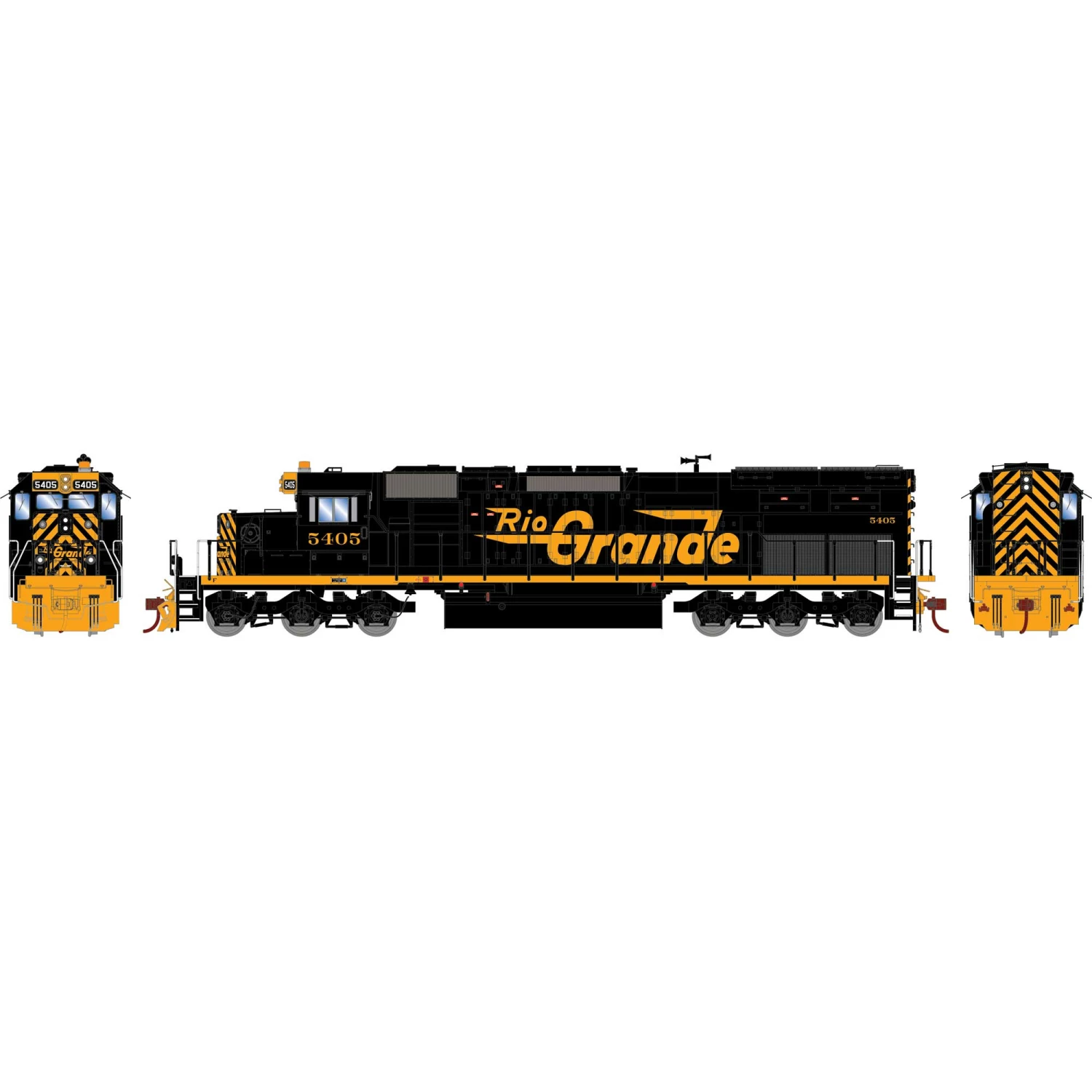 Athearn HO SD40T-2 Locomotive with DCC & Sound, D&RGW #5405 for Locomotives