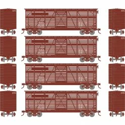 Athearn HO 40' Stock Car, ATSF #1 (4) for Freight Cars