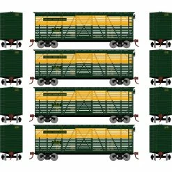 Athearn HO 40' Stock Car, C&NW #1 (4) for Freight Cars
